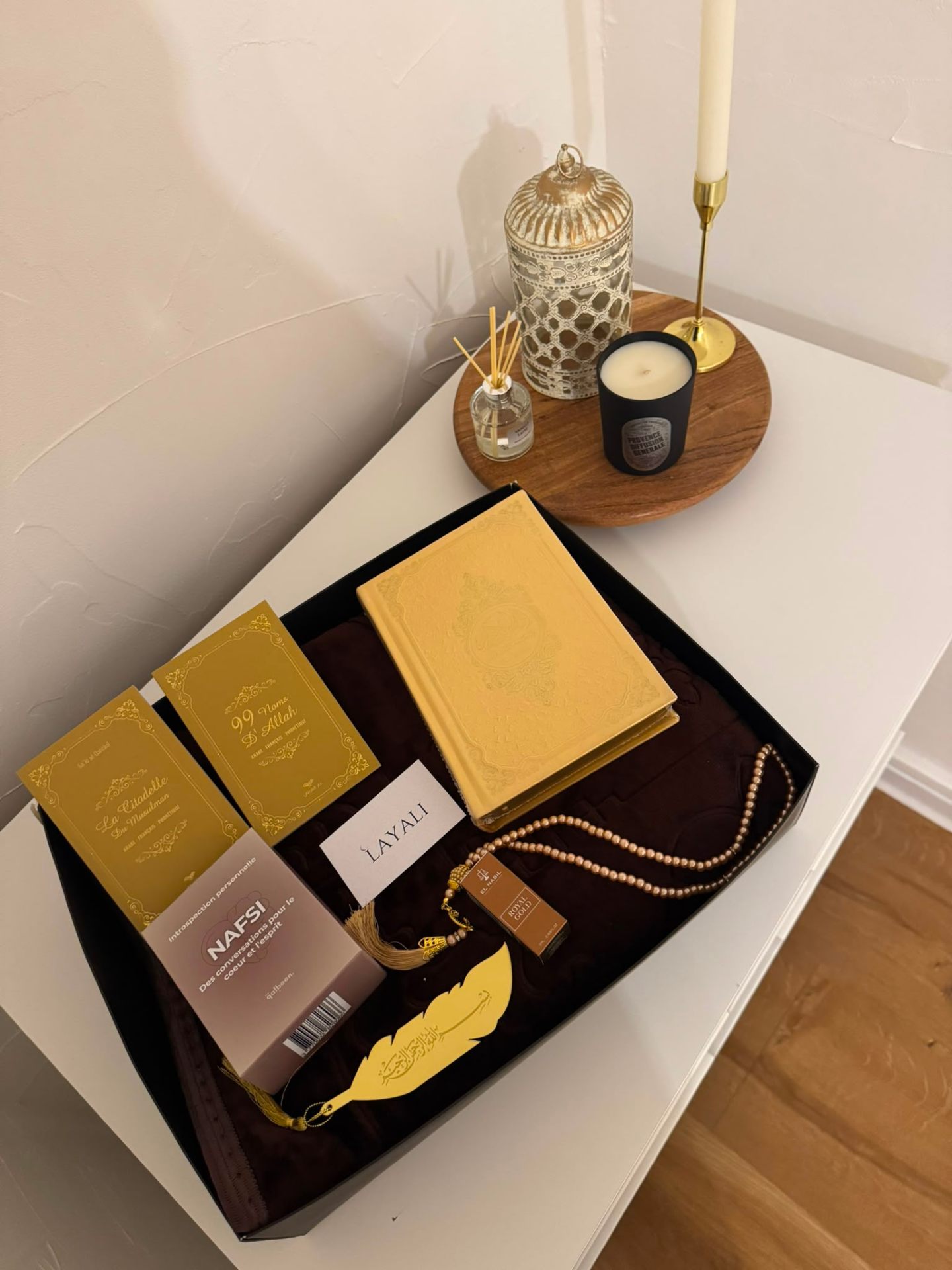 Coffret cadeau Layali avec Coran, tasbih et livres
